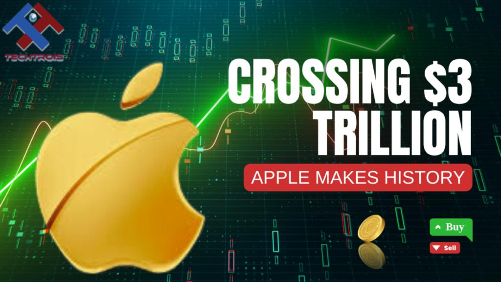 Apple Inc. has made history by surpassing a market value of $3 trillion Image